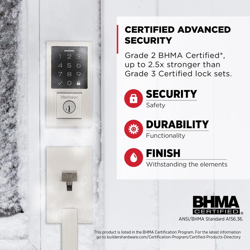 Kwikset SmartCode 270 Keyless Entry Electronic Touchpad Deadbolt Door Lock with Auto-Lock  Custom User Codes  Advanced Security in Satin Nickel Contemporary - Image 4